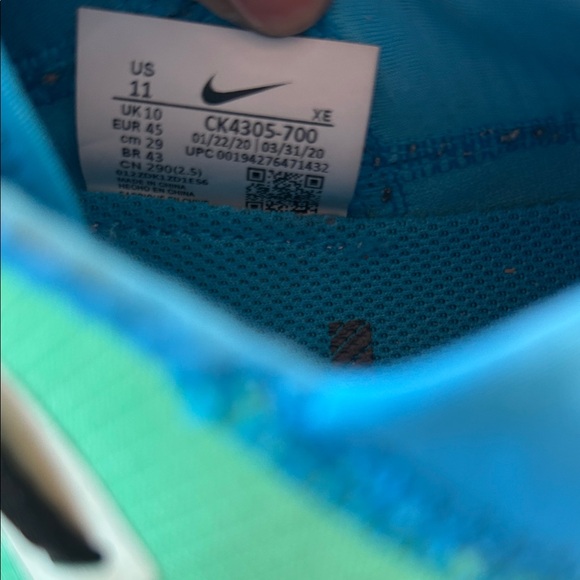 EUC Nike Pegasus Trail 2’ Barely Volt Men’s Sz 11 Sneakers in Green/Blue/Black - Picture 5 of 5